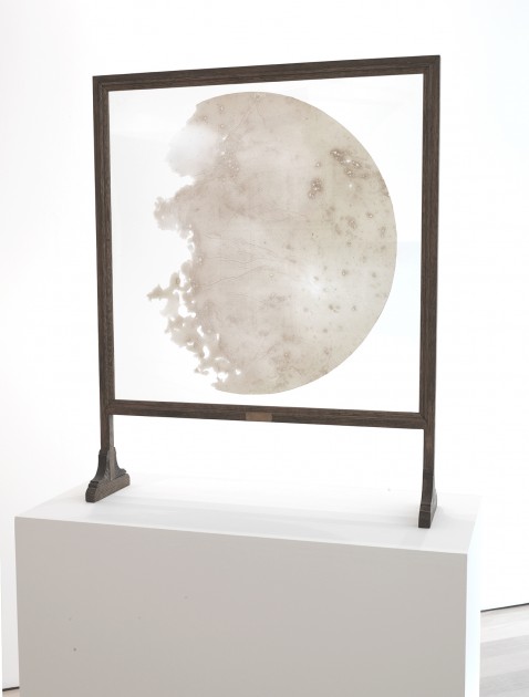 Douglas White 'A Moon For My Father' wax candle / glass / wood